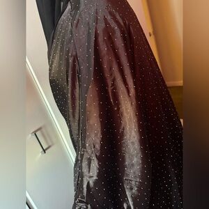 SHEIN Black Maxi Skirt with Polka Dots